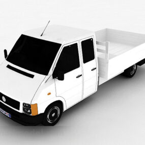 白いトラックのデザイン3Dモデル