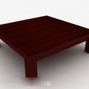 Simple Wooden Coffee Table Design 3d model