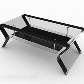 Modello 3d di design del tavolo da tè in vetro per la casa