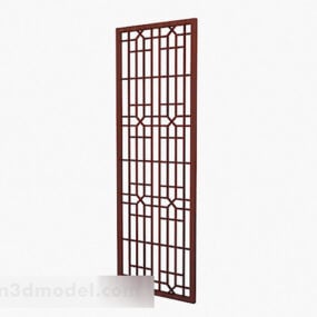 Chinese Style Wooden Partition Design V1 3d model