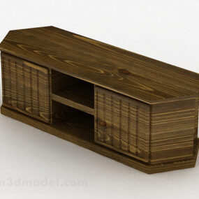 Dřevěný TV skříňkový nábytek V1 3D model