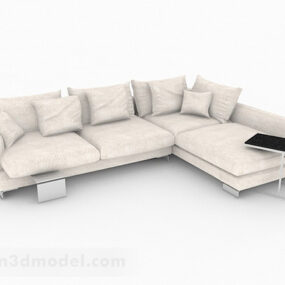 ライトブラウンのマルチシーターソファ家具3Dモデル