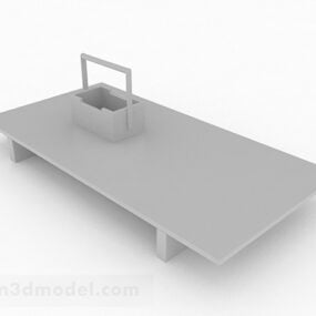 Simple Grey Coffee Table Furniture V1 3d model