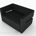 Black Minimalist Single Sofa Furniture V1
