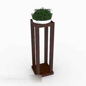 Green Indoor Potted Plant Furniture 3d model