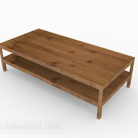 Simple Wooden Coffee Table Furniture V2 3d model