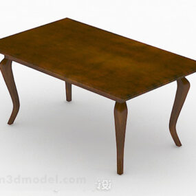 Modelo 3D de móveis de mesa de centro minimalista marrom