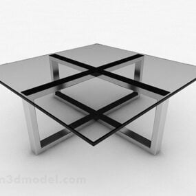 Gray Glass Coffee Table Furniture V2 3d model