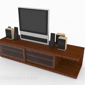 Graues TV-Möbel-3D-Modell