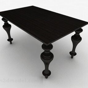 ריהוט שולחן קפה שחור דגם תלת מימד