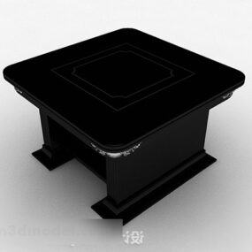 Black Square Coffee Table Furniture V1