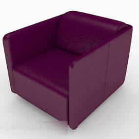 Purple Single Sofa Furniture V1 3d model