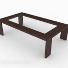 Hnědý minimalistický konferenční stolek V3