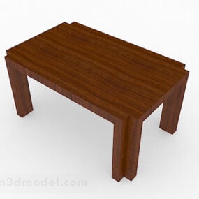 Enkel träsoffbordsmöbel V4 3d-modell