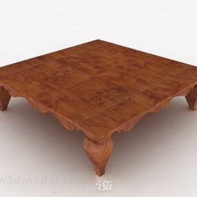 Brown Wooden Coffee Table Furniture V11 3d model