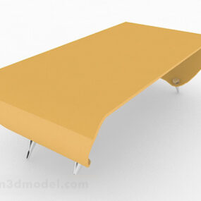 Perabot Meja Kopi Minimalis Kuning V1 model 3d