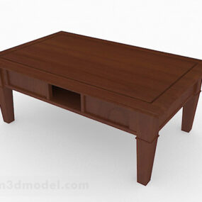 Simple Brown Coffee Table Furniture 3d model