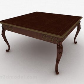 Brown Wooden Coffee Table Furniture V12 3d model