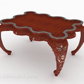 Asian Style Wooden Coffee Table Furniture 3d model