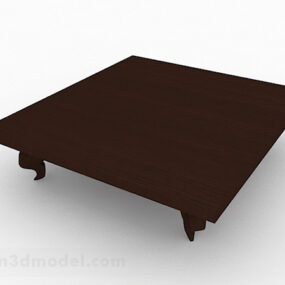 Wooden Square Coffee Table Furniture 3d model