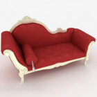 Furniture Sofa Single Merah Eropa