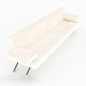 Móveis de sofá multilugares brancos V1 modelo 3d
