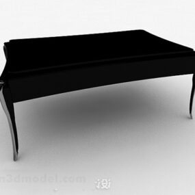 Black Wooden Coffee Table Furniture 3d model