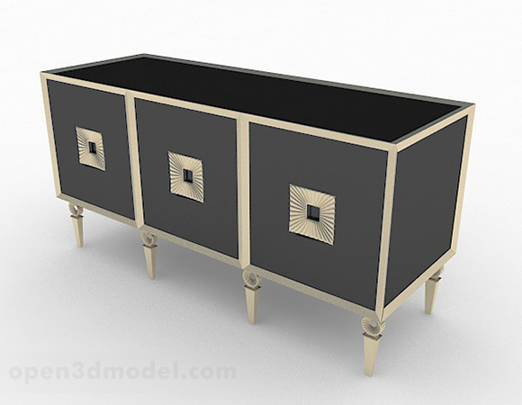 Black Tv Cabinet Furniture Free 3d Model Max Open3dmodel 333769