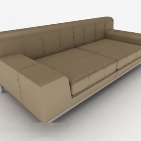 ブラウンラブソファ家具V1 3Dモデル