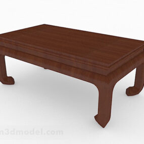 Brun trä Soffbordsmöbler V15 3d-modell