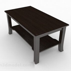 Brązowy drewniany stolik kawowy V19 Model 3D