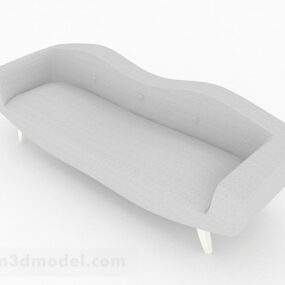 Furnitur Sofa Kursi Empuk Abu-abu model 3d
