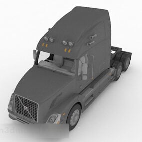 灰色卡车头车辆3d模型