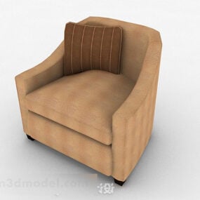 Brown Single Sofa Decor 3d model
