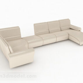Simple Multiseater Sofa Decor 3d model