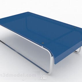 Blue Glass Coffee Table Decor 3d model