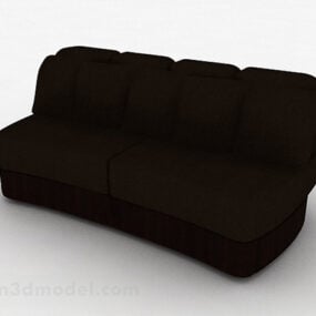 Svart soffa 3d-modell