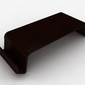 Simple Wooden Coffee Table Decor 3d model