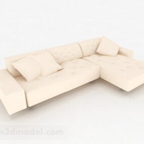 Dekorasi Sofa Multiseater Kuning V2 model 3d