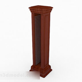 Brown Wooden Furnishings 3d-modell