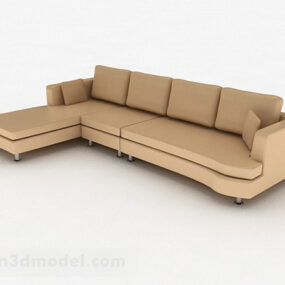 Ruskea monipaikkainen sohva V3 3d malli