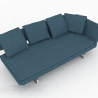 Blaues minimalistisches Mehrsitz-Sofa