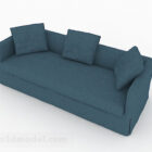 Niebieska sofa wielostanowiskowa V1