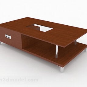 Wooden Home Coffee Table 3d model