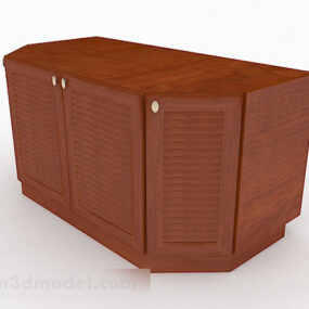 Wooden Home Bedside Table V1 3d model