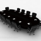 Konferenssipöytä ja tuoliyhdistelmä V2