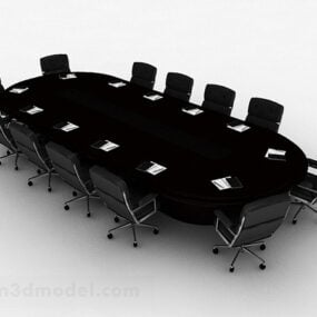 Комбинация конференц-стола и стула V2 3d модель