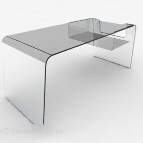 Simple Glass Home Coffee Table 3d model