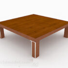 茶色の木製シンプルなコーヒーテーブルV1