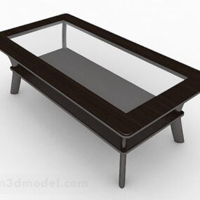 3д модель домашнего стеклянного чайного столика V3